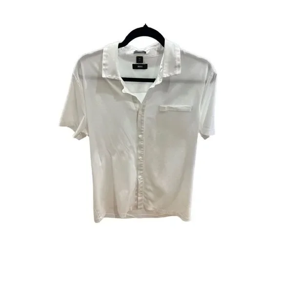 Hugo BOSS Men’s Slim fit Mercerized %Cotton Button Down Dress Shirt Top with Col - Picture 2 of 6